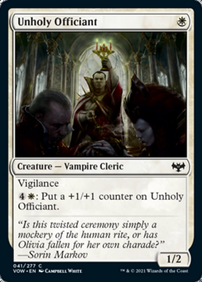Unholy Officiant [Innistrad: Crimson Vow] [Foil]