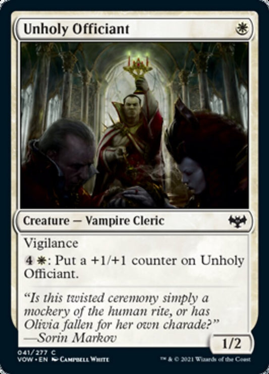 Unholy Officiant [Innistrad: Crimson Vow] [Foil]