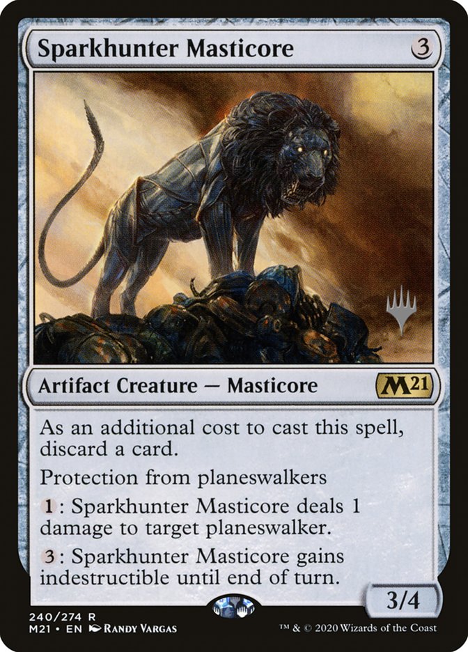 Sparkhunter Masticore (Promo Pack) [Core Set 2021 Promos] [Foil]
