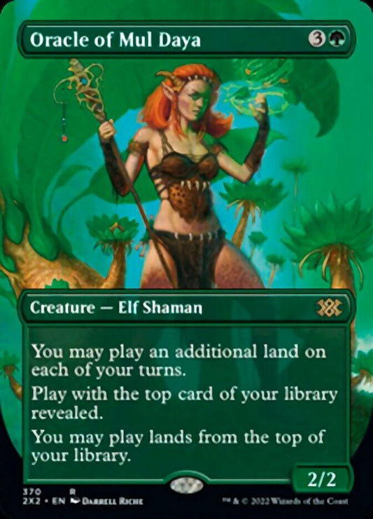 Oracle of Mul Daya (Borderless Alternate Art) [Double Masters 2022] [Foil]