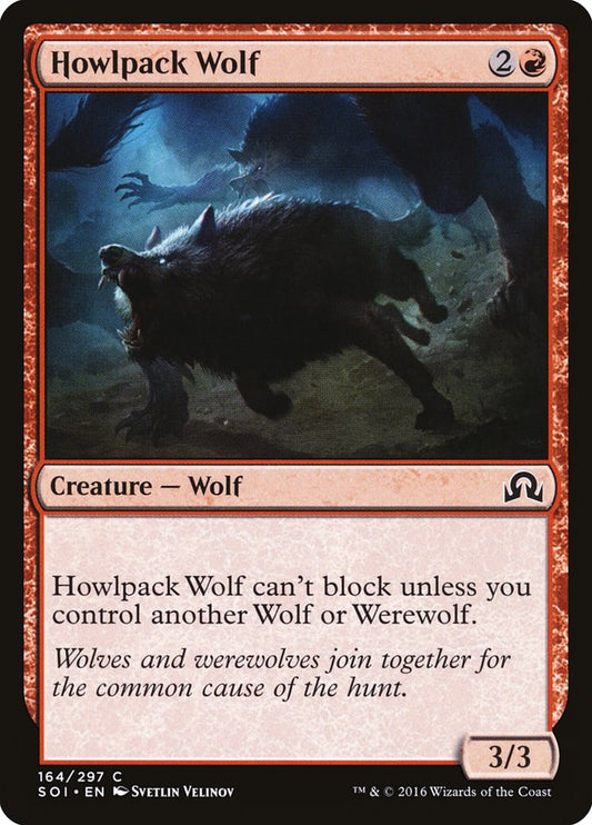 Howlpack Wolf [Shadows over Innistrad] [Foil]