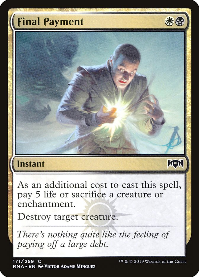 Final Payment [Ravnica Allegiance] [Foil]
