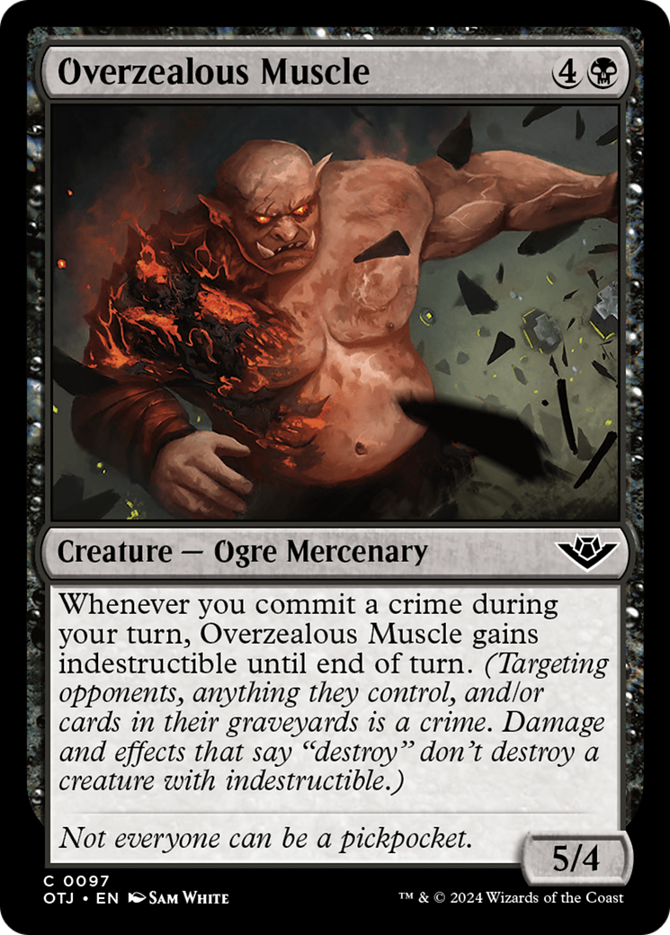 Overzealous Muscle [Outlaws of Thunder Junction] [Foil]