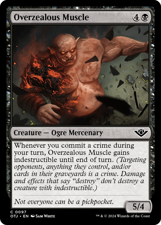 Overzealous Muscle [Outlaws of Thunder Junction] [Foil]