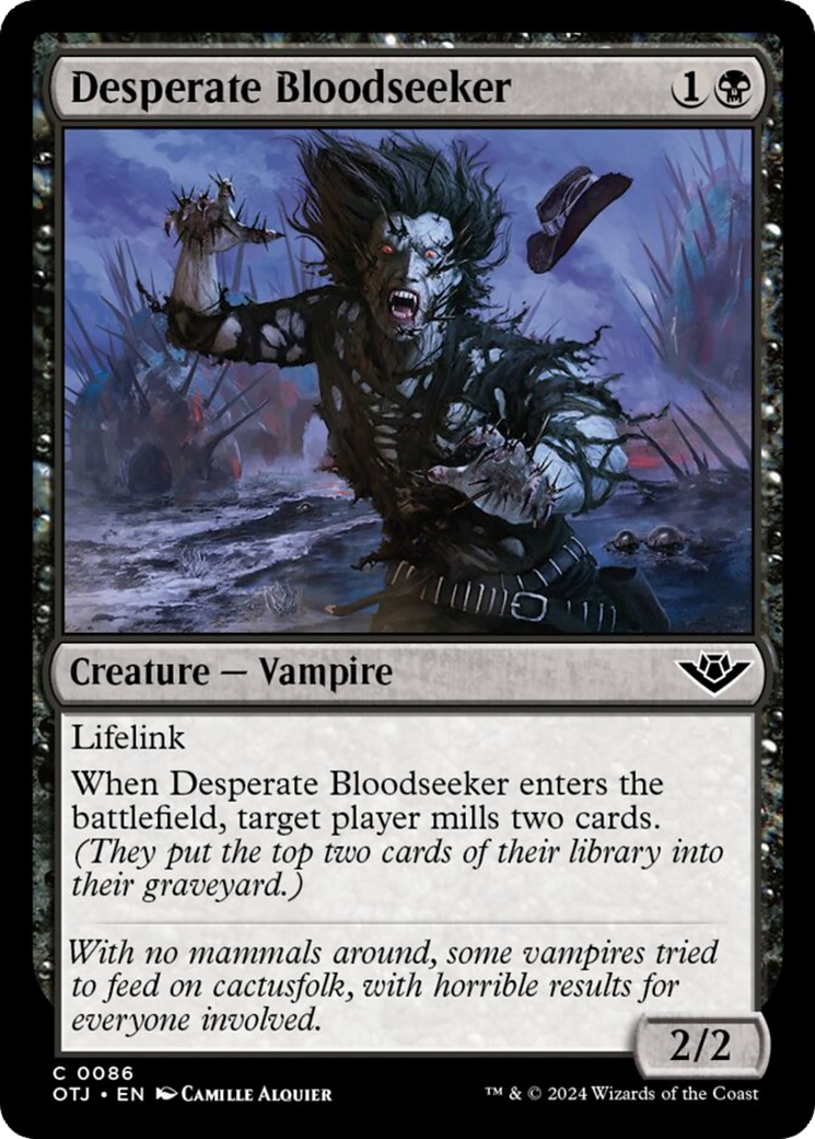 Desperate Bloodseeker [Outlaws of Thunder Junction] [Foil]