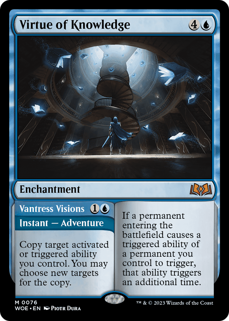 Virtue of Knowledge // Vantress Visions [Wilds of Eldraine] [Foil]