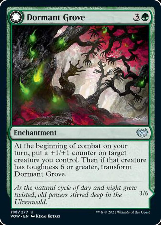 Dormant Grove // Gnarled Grovestrider [Innistrad: Crimson Vow] [Foil]