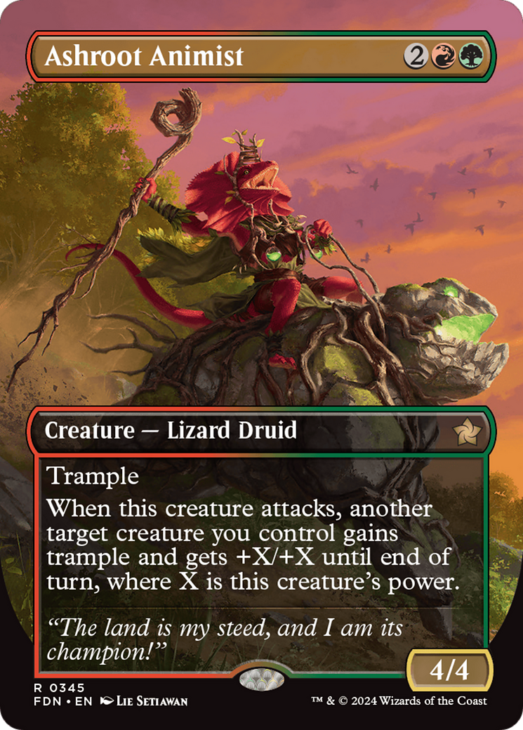 Ashroot Animist (Borderless) [Foundations] [Foil]