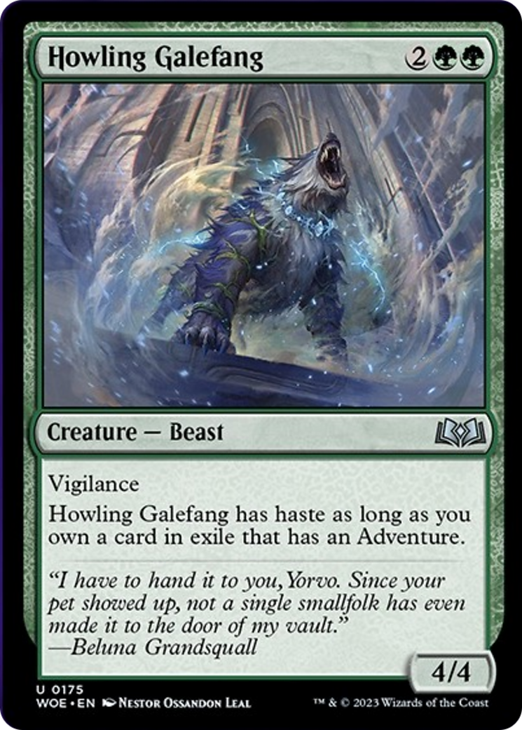 Howling Galefang [Wilds of Eldraine] [Foil]