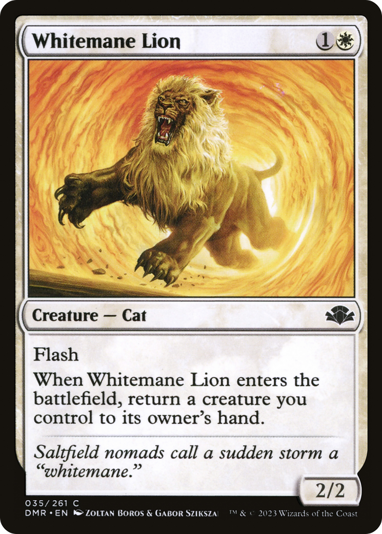Whitemane Lion [Dominaria Remastered] [Foil]