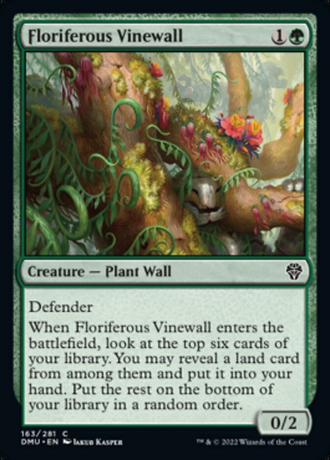 Floriferous Vinewall [Dominaria United] [Foil]