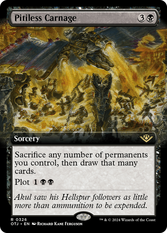 Pitiless Carnage (Extended Art) [Outlaws of Thunder Junction] [Foil]