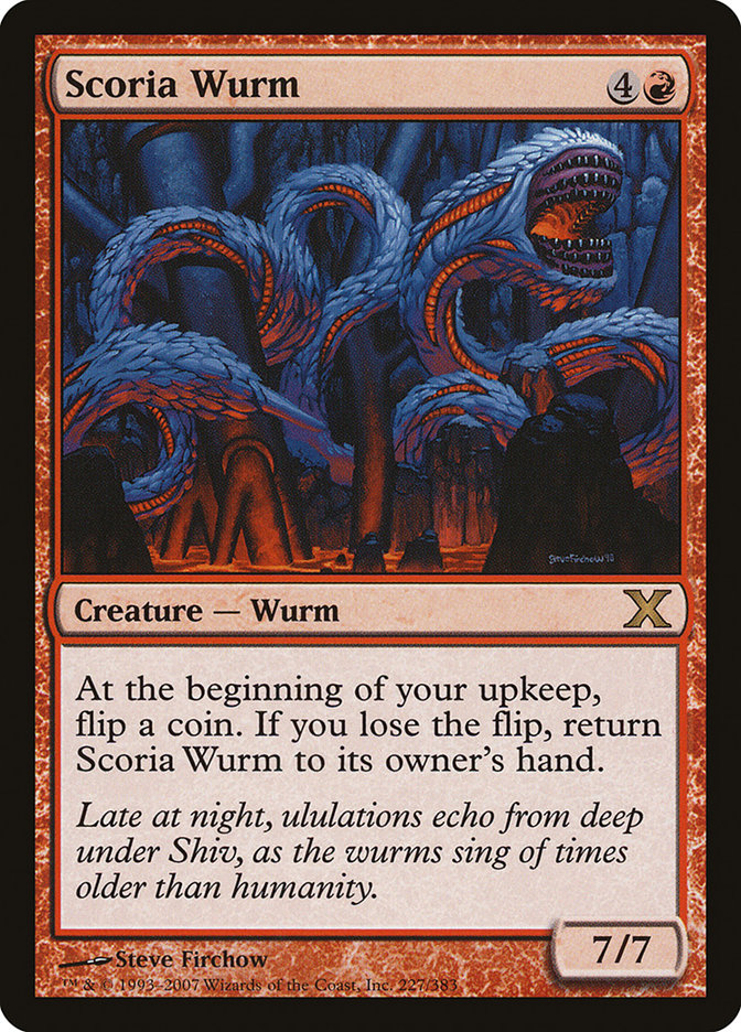 Scoria Wurm [Tenth Edition] [Foil]