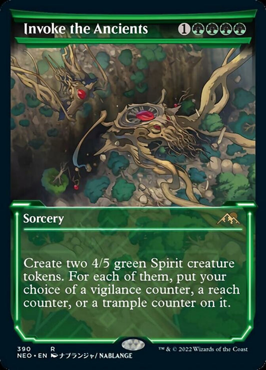 Invoke the Ancients (Showcase Soft Glow) [Kamigawa: Neon Dynasty] [Foil]