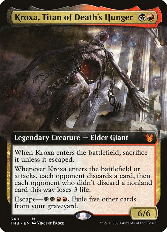 Kroxa, Titan of Death's Hunger (Extended Art) [Theros Beyond Death] [Foil]