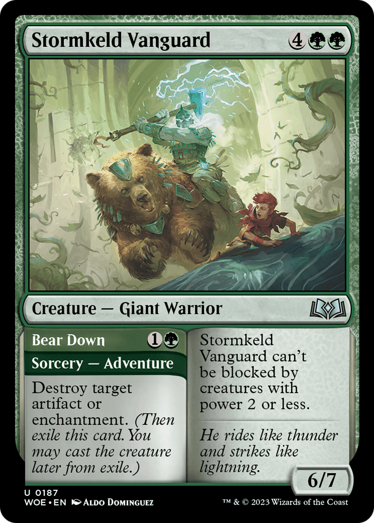 Stormkeld Vanguard // Bear Down [Wilds of Eldraine] [Foil]