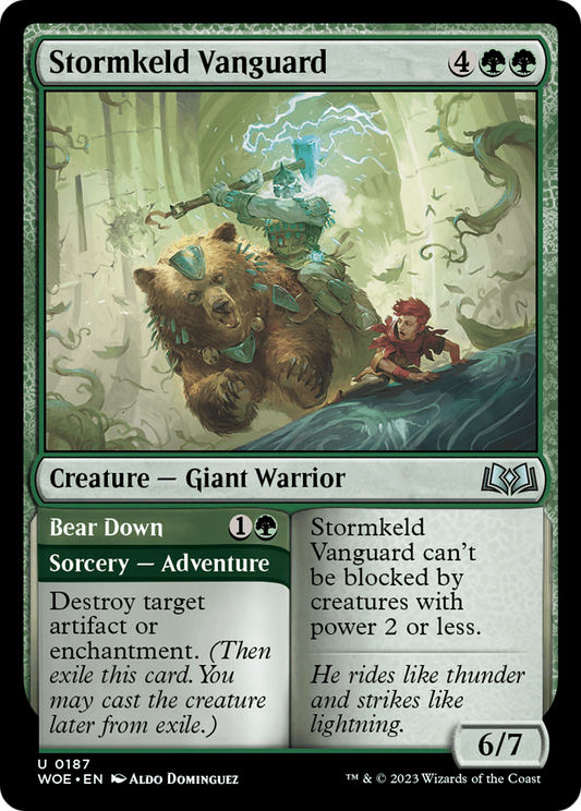 Stormkeld Vanguard // Bear Down [Wilds of Eldraine] [Foil]