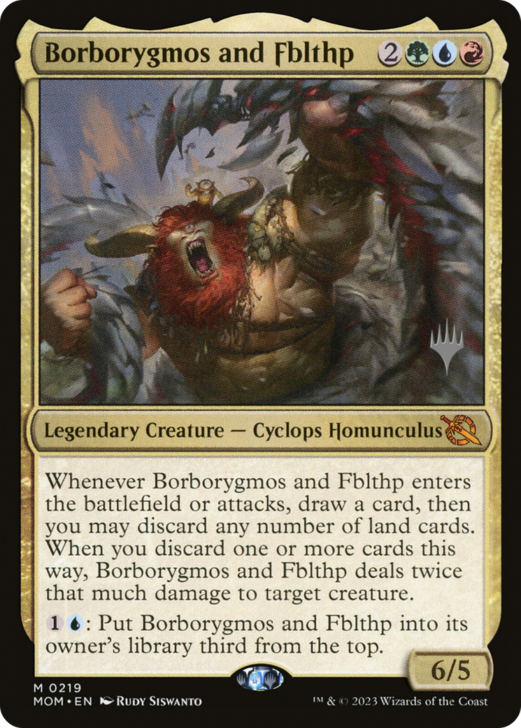 Borborygmos and Fblthp (Promo Pack) [March of the Machine Promos] [Foil]