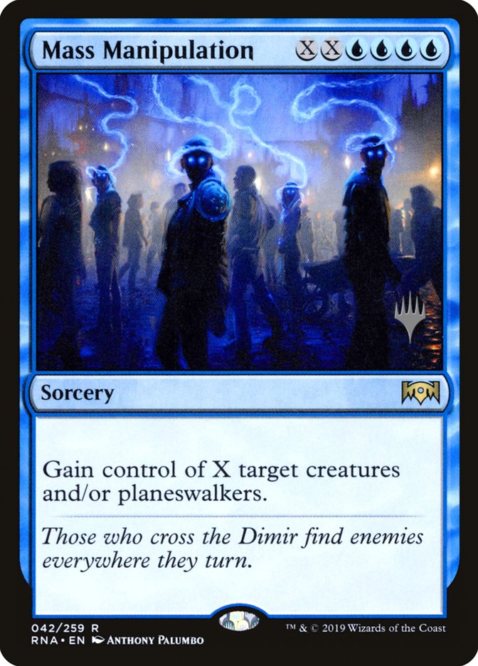 Mass Manipulation (Promo Pack) [Ravnica Allegiance Promos] [Foil]