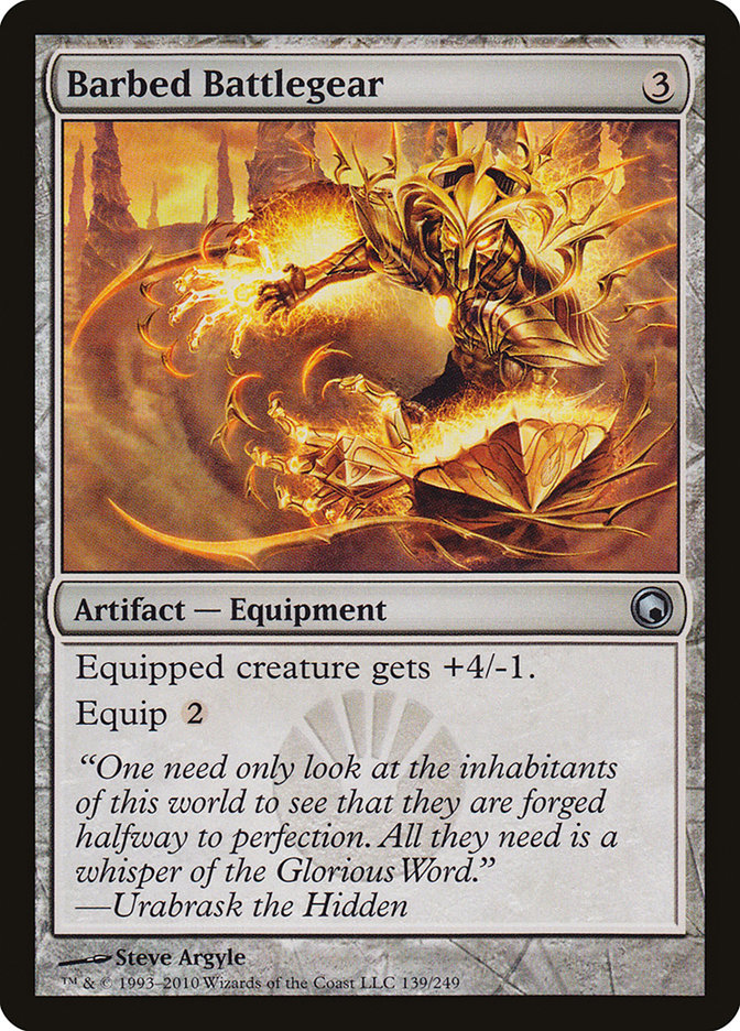 Barbed Battlegear [Scars of Mirrodin] [Foil]