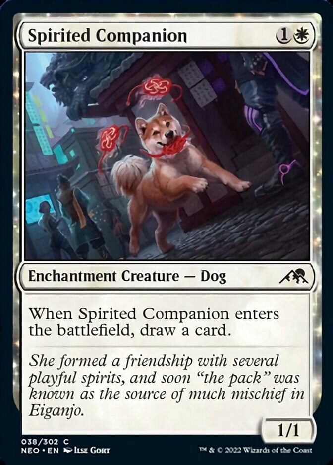 Spirited Companion [Kamigawa: Neon Dynasty] [Foil]