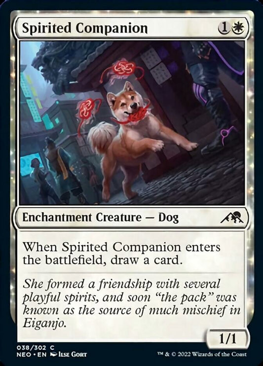 Spirited Companion [Kamigawa: Neon Dynasty] [Foil]