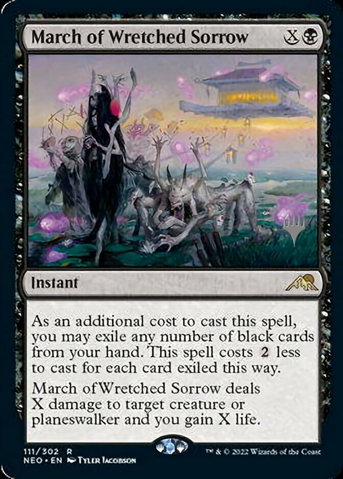 March of Wretched Sorrow (Promo Pack) [Kamigawa: Neon Dynasty Promos] [Foil]