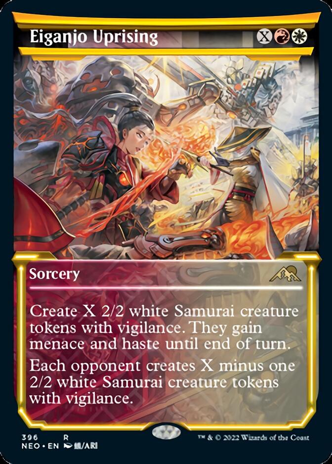 Eiganjo Uprising (Showcase Soft Glow) [Kamigawa: Neon Dynasty] [Foil]