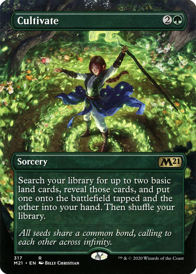 Cultivate (Borderless Alternate Art) [Core Set 2021] [Foil]