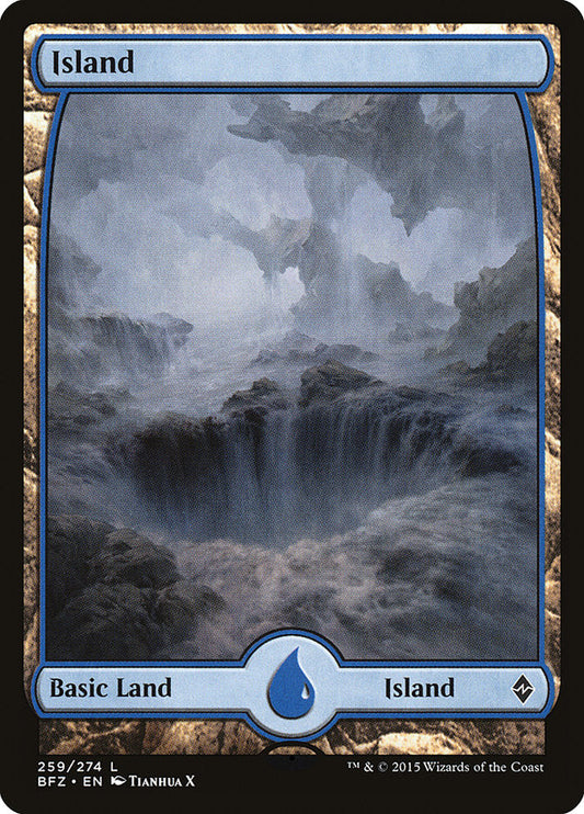 Island (259) (Full Art) [Battle for Zendikar] [Foil]