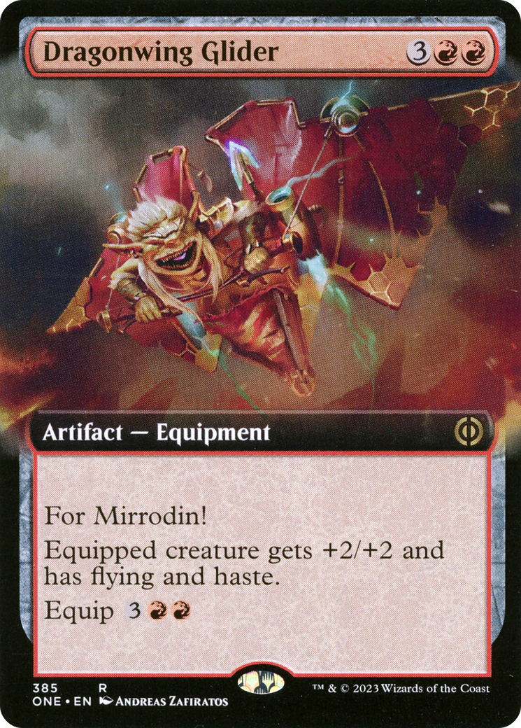 Dragonwing Glider (Extended Art) [Phyrexia: All Will Be One] [Foil]