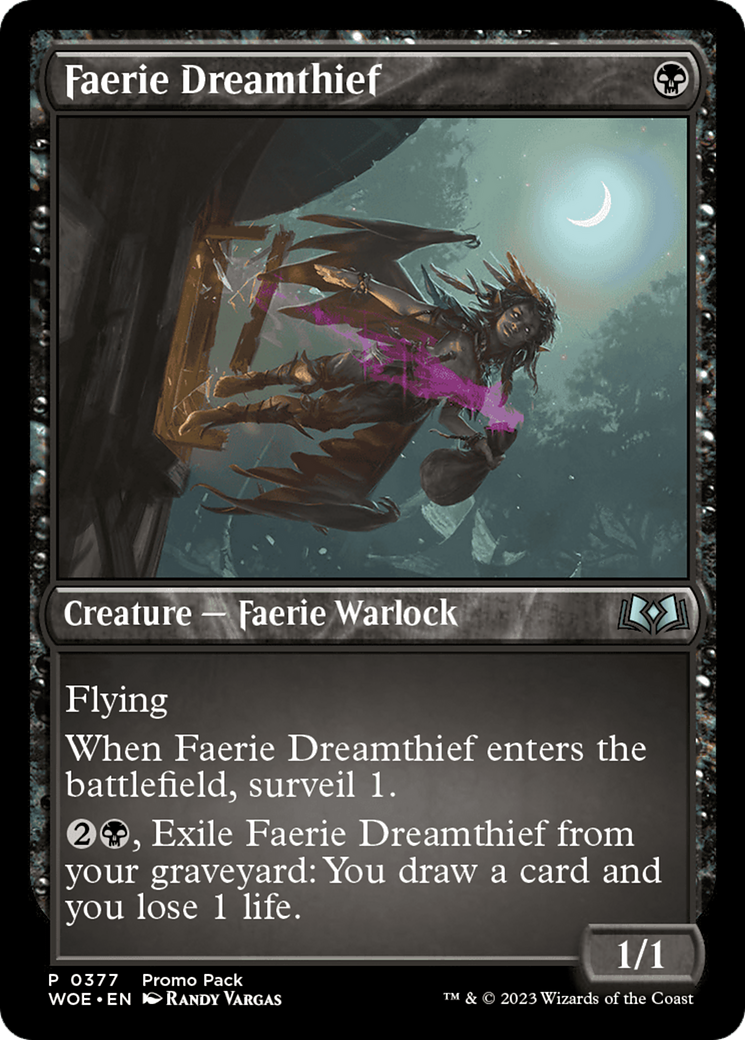 Faerie Dreamthief (Promo Pack) [Wilds of Eldraine Promos] [Foil]
