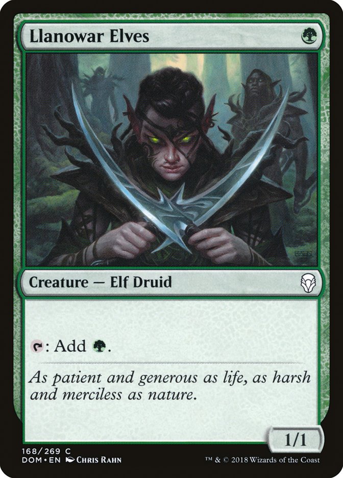 Llanowar Elves [Dominaria] [Foil]