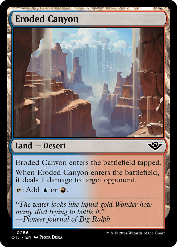 Eroded Canyon [Outlaws of Thunder Junction] [Foil]