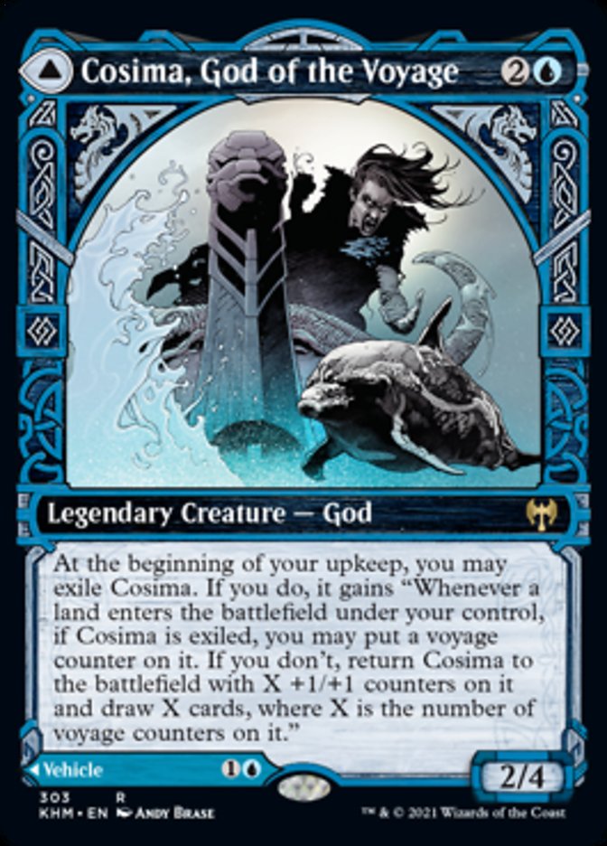 Cosima, God of the Voyage // The Omenkeel (Showcase) [Kaldheim] [Foil]