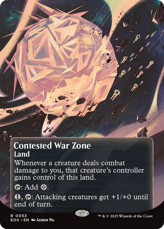 Contested War Zone (0053) (Borderless) [Edge of Eternities: Stellar Sights] [Foil]