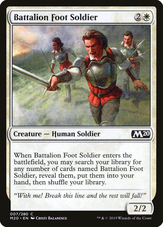 Battalion Foot Soldier [Core Set 2020] [Foil]