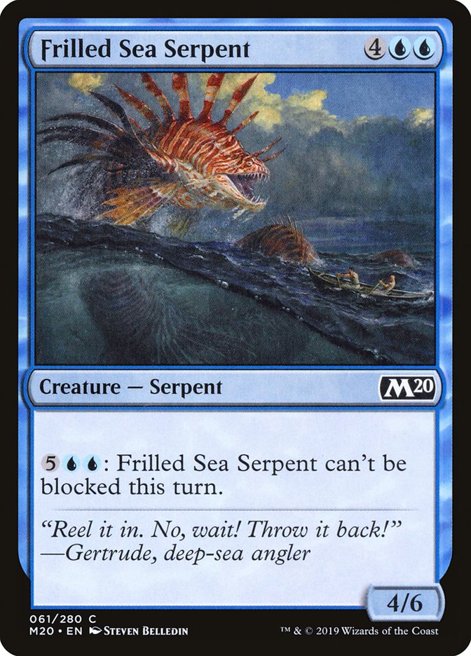 Frilled Sea Serpent [Core Set 2020] [Foil]
