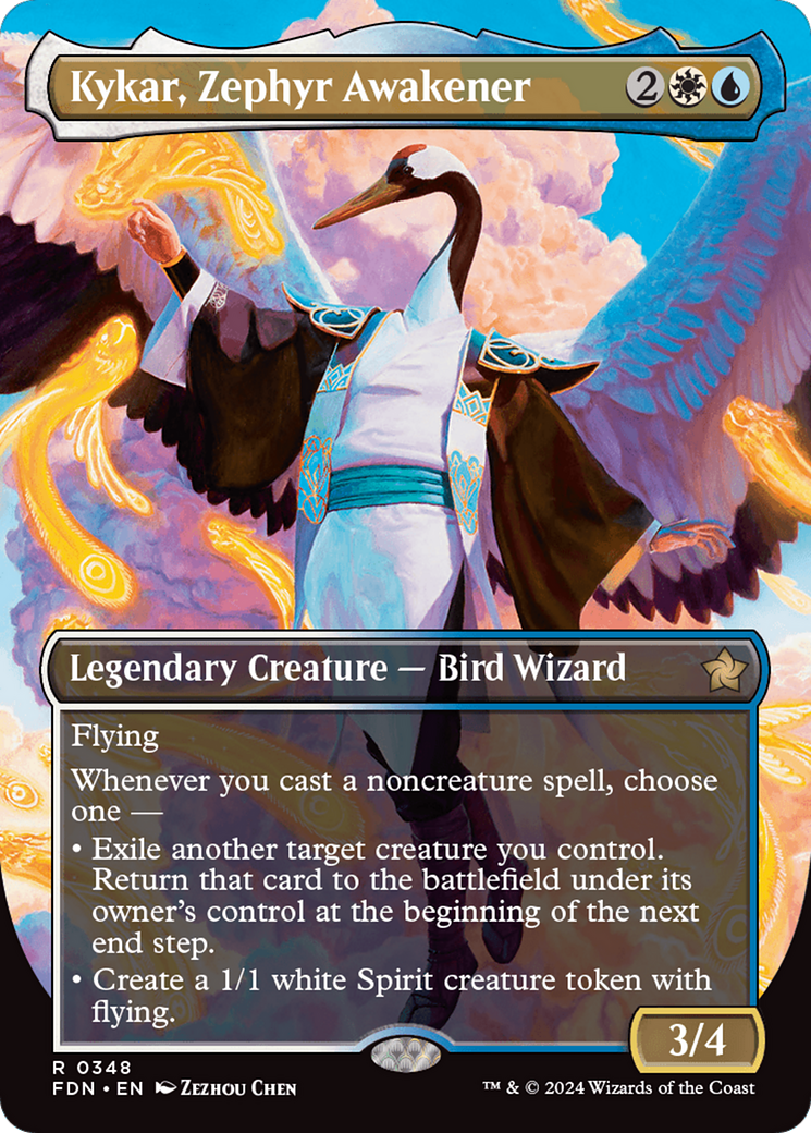 Kykar, Zephyr Awakener (Borderless) [Foundations] [Foil]