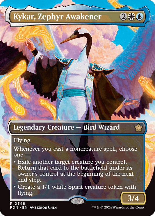 Kykar, Zephyr Awakener (Borderless) [Foundations] [Foil]