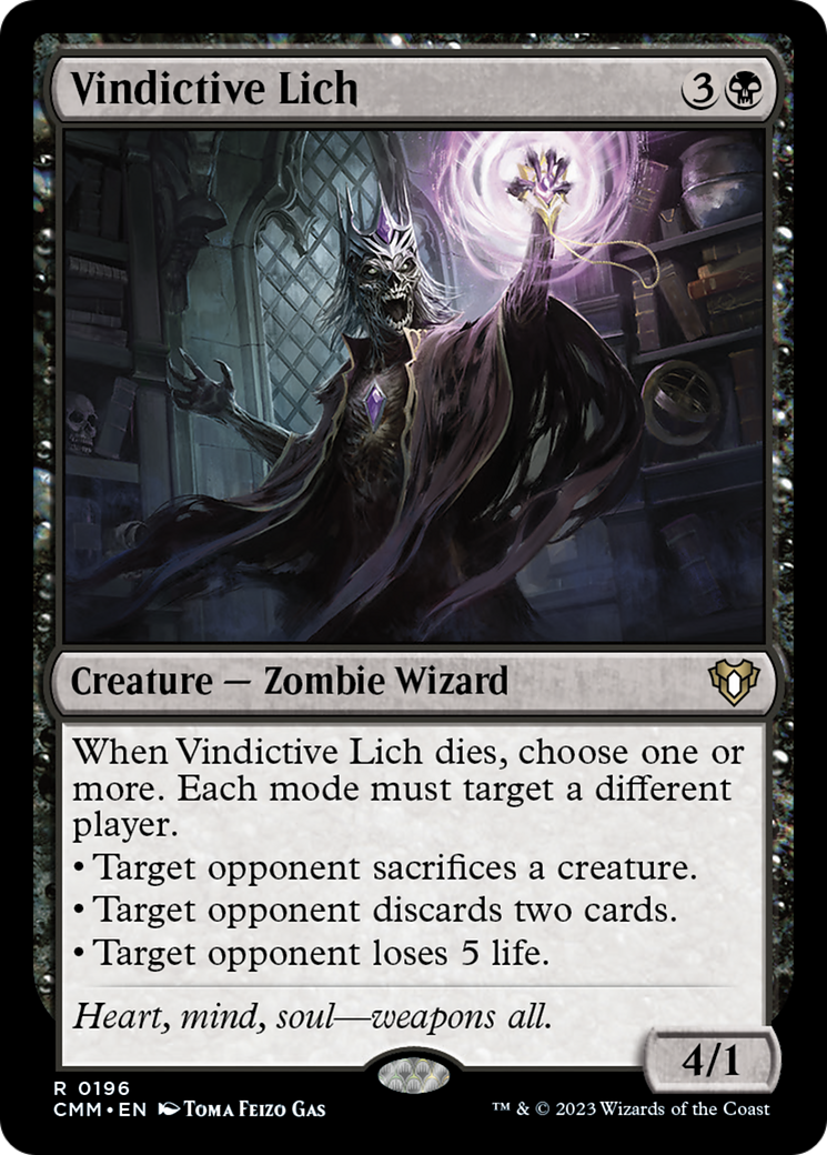 Vindictive Lich [Commander Masters] [Foil]