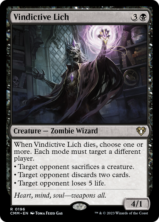 Vindictive Lich [Commander Masters] [Foil]