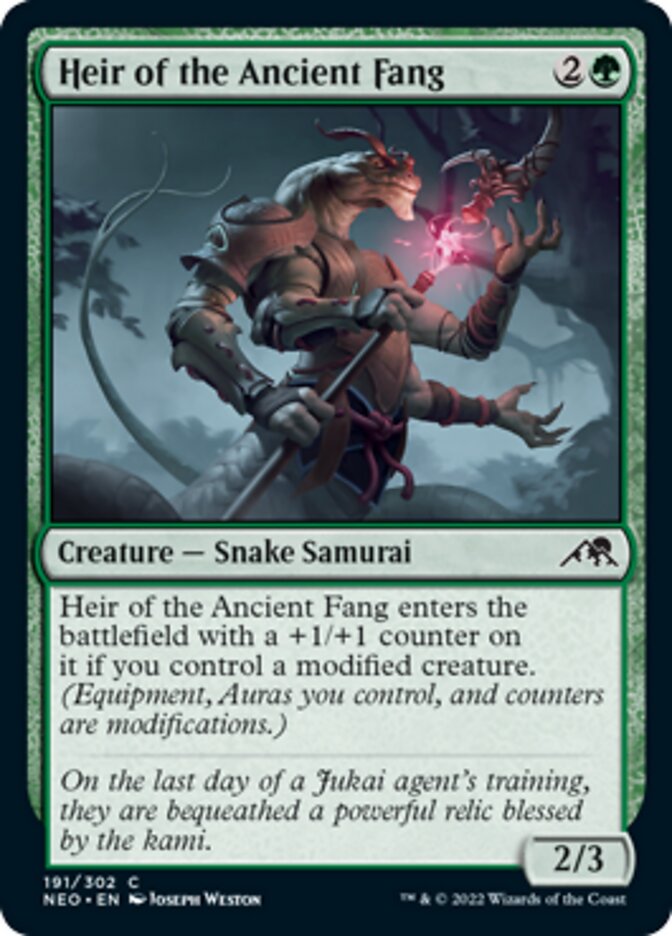 Heir of the Ancient Fang [Kamigawa: Neon Dynasty] [Foil]
