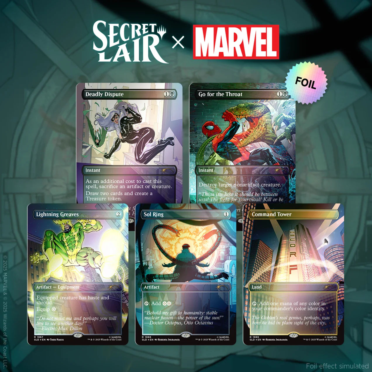 Secret Lair x Marvel's Spider-Man: Villainous Plots Foil