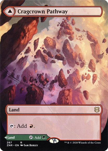 Cragcrown Pathway // Timbercrown Pathway (Borderless Alternate Art) [Zendikar Rising] [Foil]
