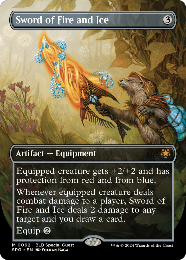 Sword of Fire and Ice (Borderless) [Bloomburrow Special Guests] [Foil]