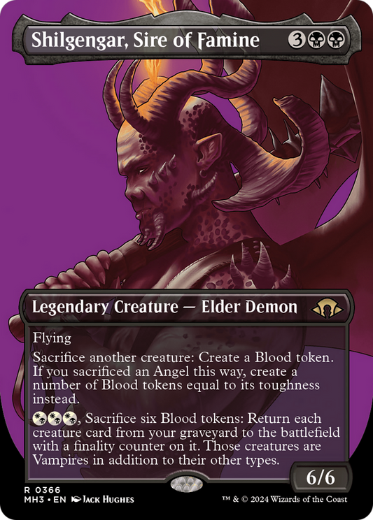 Shilgengar, Sire of Famine (Borderless) [Modern Horizons 3] [Foil]
