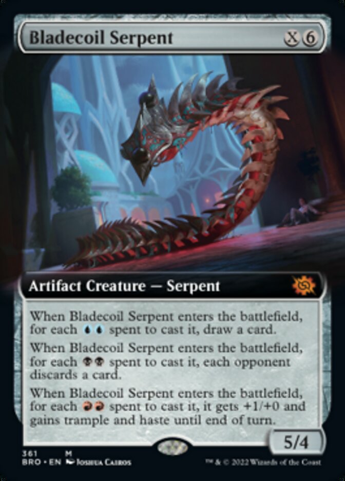 Bladecoil Serpent (Extended Art) [The Brothers' War] [Foil]