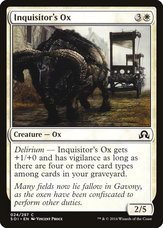 Inquisitor's Ox [Shadows over Innistrad] [Foil]