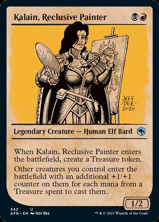 Kalain, Reclusive Painter (Showcase) [Dungeons & Dragons: Adventures in the Forgotten Realms] [Foil]